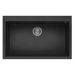 Elleci QUADRA130T 花崗岩廚房台上石盆 (黑色)